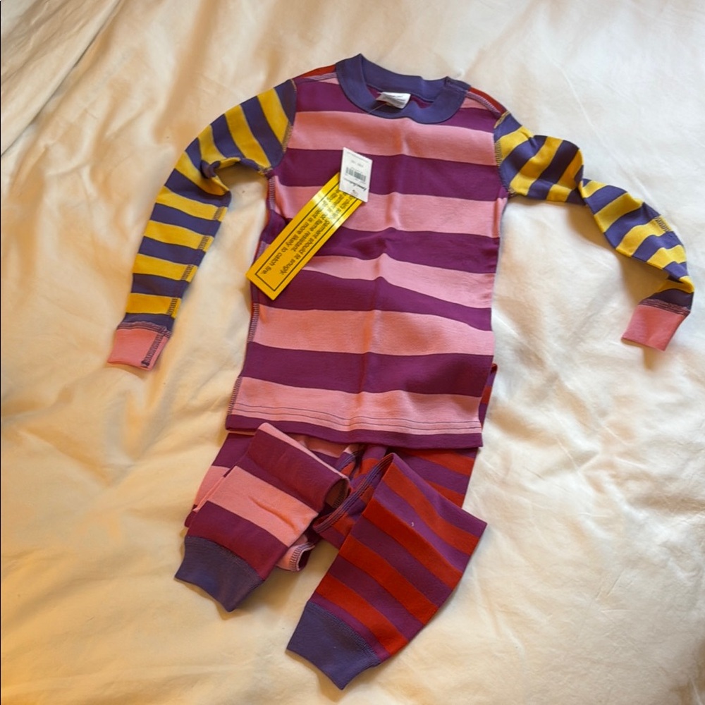 Hanna Andersson Striped Long Sleeve Pajama Set 4T